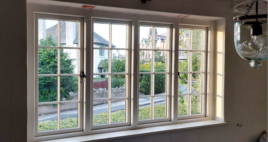 High performance, casement, painted accoya window